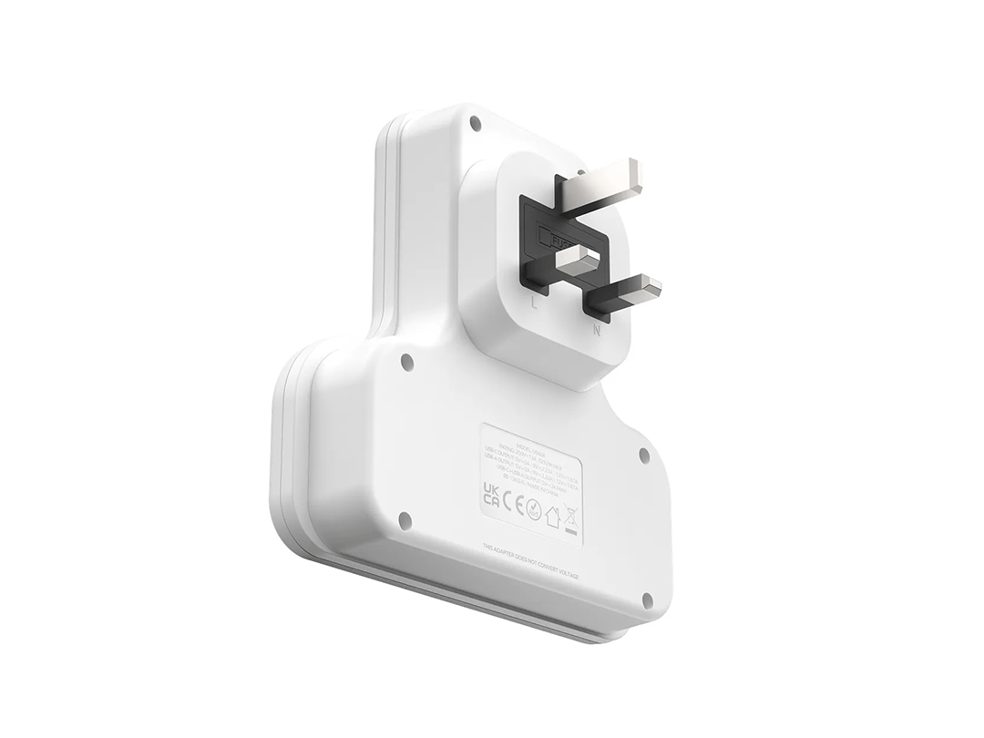 Momax 3-Outlet T-Shaped Extension Socket With USB-(US6UKW) in Qatar Momax 3-Outlet T-Shaped Extension Socket With USB-(US6UKW) in Qatar